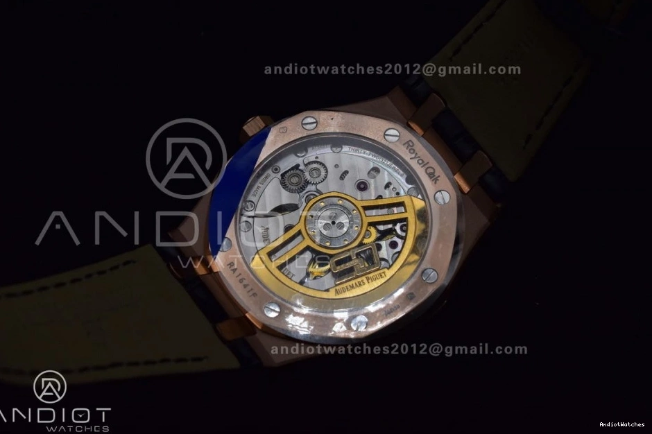 Super APSF Edition 1:1 RG 15400 41mm Oak Black Royal on Clone 1042 SA3120 Leather WaterResistant Black V Strap Textured Best Dial 0317